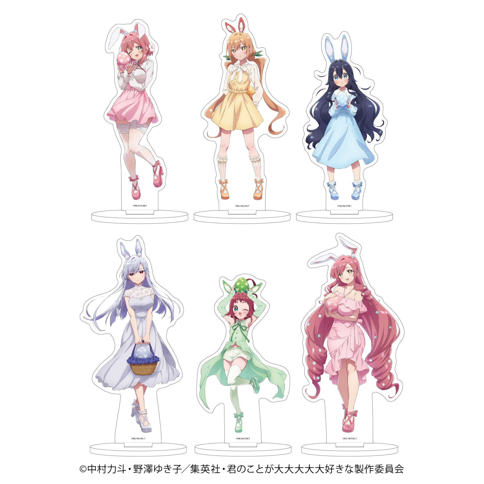 君のことが大大大大大好きな100人の彼女 アクリルスタンド 墨絵 君のことが大大大大大好きな100人の彼女 ハートのアクリル